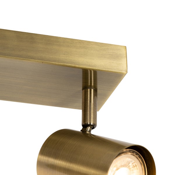 Moderne Deckenleuchte Bronze 3-flammig verstellbar rechteckig - Jeana