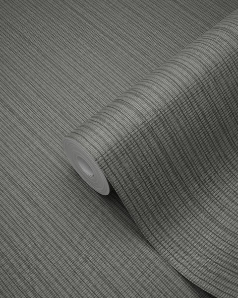 Origin Wallcoverings Tapete Gewebeoptik Schiefergrau - 0,53 x 10,05 m - 347628