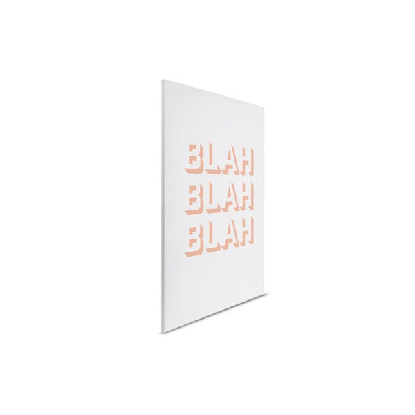 Dekorative Leinwand mit dem Wort Blah