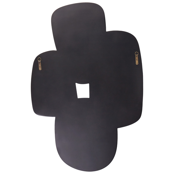 Rückseite eines Spiegels mit Befestigungselementen