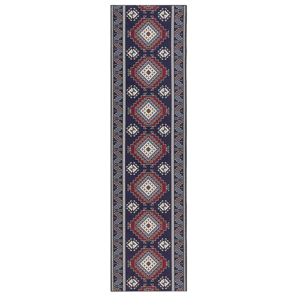 Teppich KANGAL Dunkelblau 80 x 300 cm
