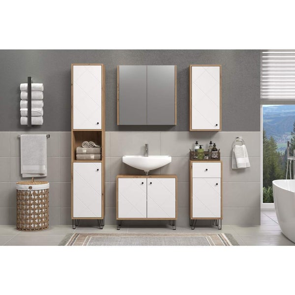 Touch Spiegelschrank Bad Eiche dekor. 69 X 15 X 70 cm
