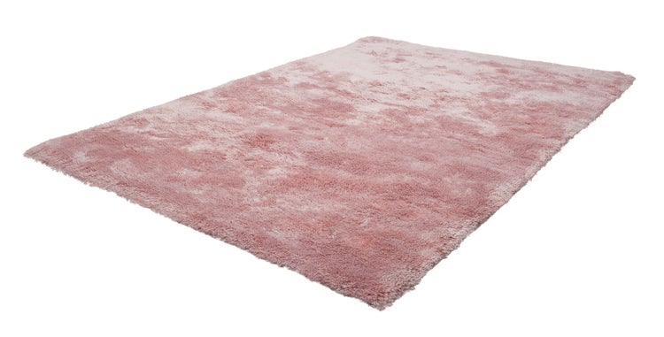 Hochflor-Teppich Shaggy in Rosa, weich und flauschig.
