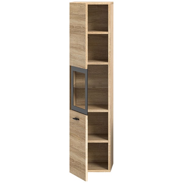 Boston Hochschrank Bad 1 Tür Eiche Dekor. 30 X 29 X 125 cm