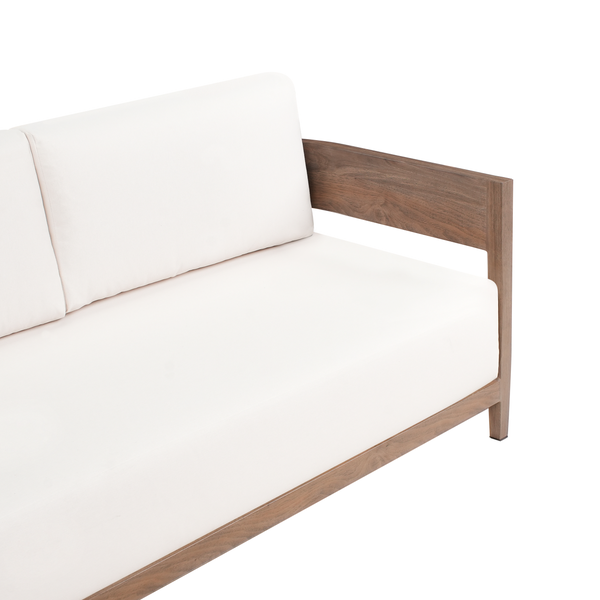 Gartensofa mit Holzrahmen und Stoffbezug