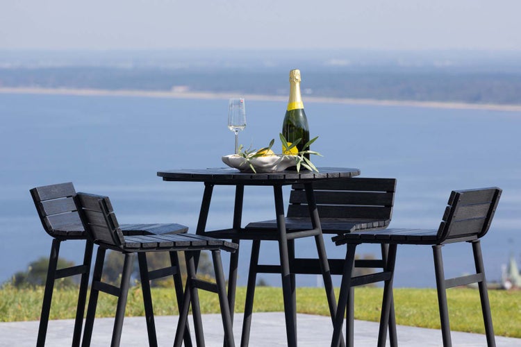 Mexico Lounge-Set 5 Teile schwarz. 65 X 65 X 95 cm