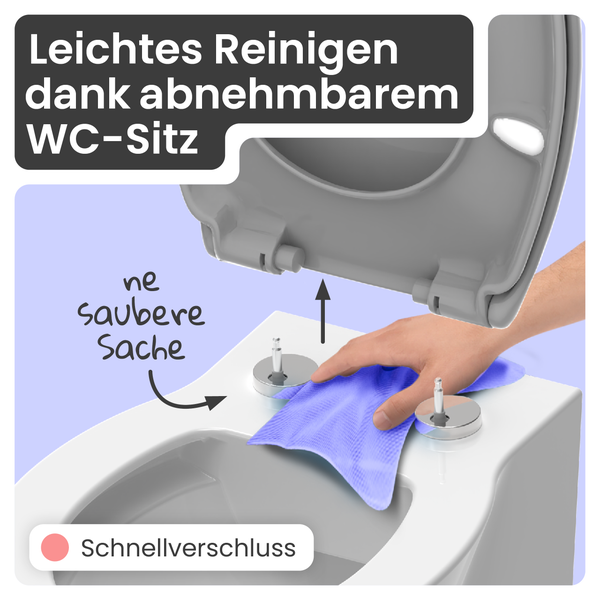 WC Sitz mit einfacher Reinigung dank abnehmbarer Funktion