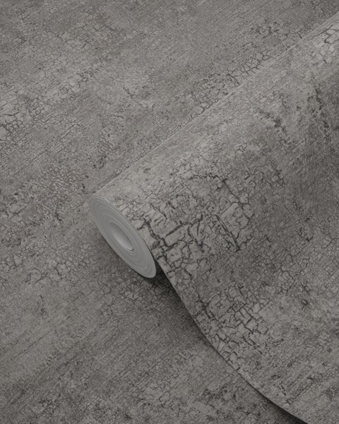 Origin Wallcoverings Tapete Naturstein mit Craquelé-Effekt Taupe - 53 cm x 10.05 m - 347566