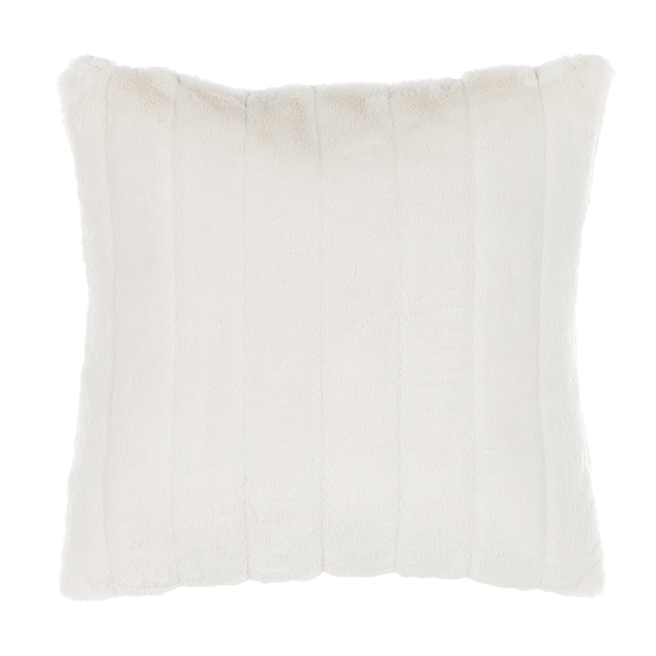 Dekokissen 2er Set PUMILA Webpelz 45 x 45 cm Weiß Ohne Muster