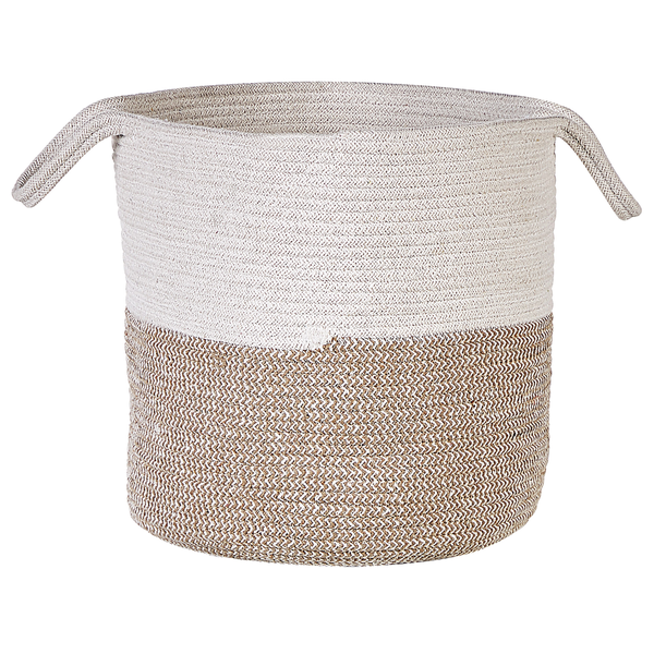 Dekorative geflochtene Aufbewahrungskiste mit Griffen