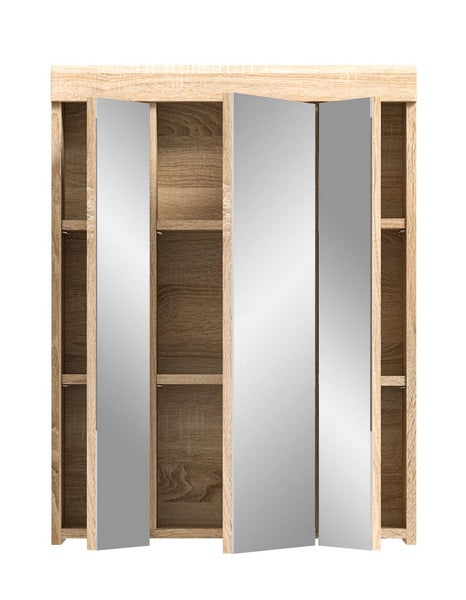 Xonox.home Spiegelschrank Lambada 60 x 18 x 79 cm eiche hell 3-türig