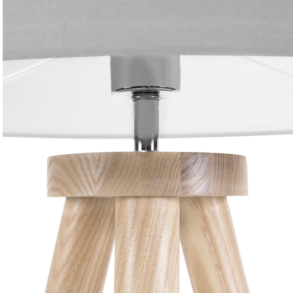 Stehlampe NITRA Eichenholz Grau