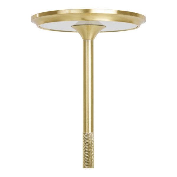Lyneham Tischlampe LED wiederaufladbar Messing Dekor. 13 X 13 X 29 cm