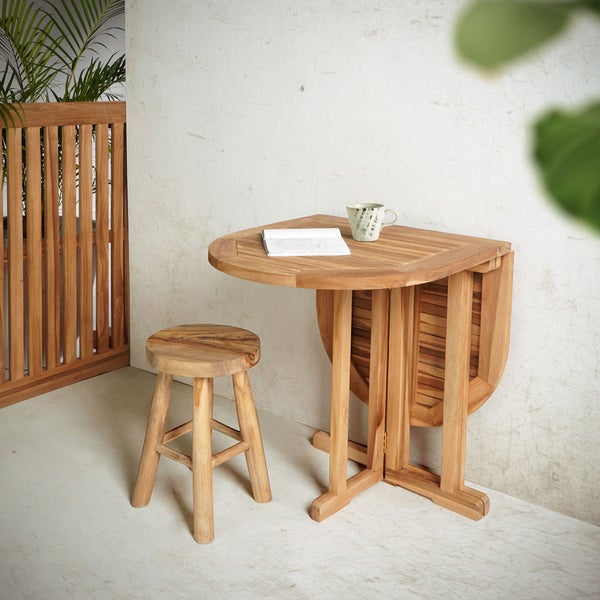 Huelva Gartentisch Balkontisch, Klapptisch Teak. 60 X 120 X 75 cm