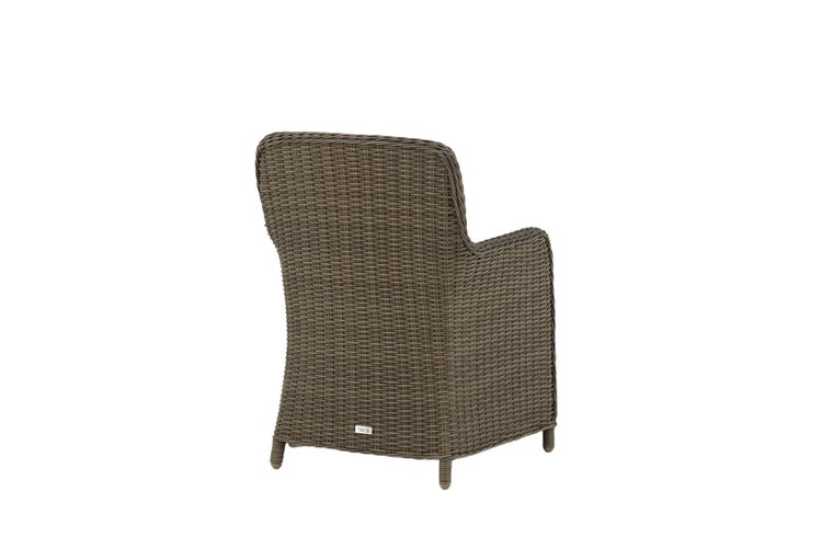 Wembley Gartenstuhl mit Armlehnen inkl. Kissen Naturbeige. 2er Set