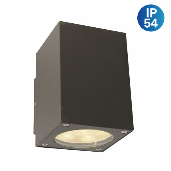 Kubische Wandleuchte mit Schutzart IP54