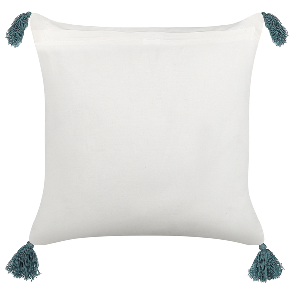 Dekokissen CORNUS Baumwolle 45 x 45 cm Blau Blumenmuster