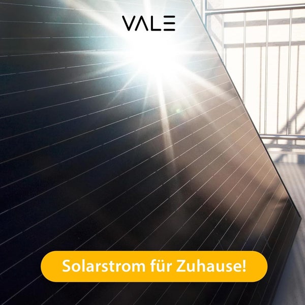 VALE Solarmodul-Set Bifazial 900 Wp Full Black - Glas-Glas-Module - Solarpanel für Balkonkraftwerke - Universal einsetzbar - Lineare Leistungsgarantie