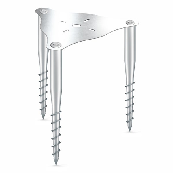 MAXERIO® 80 cm Anchor-Set (Duplex-Beschichtung); Schraubfundament Bodenhülse Erdanker Erdschraube Einschraubhülse Erdschraubenfundament Bodenanker Schraubanker Fundament für Carport Sonnenschirm Fahne Schaukel