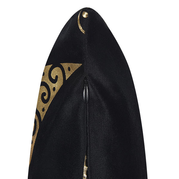 Dekokissen 2er Set URSINIA Samtstoff 45 x 45 cm Gold Orientalisches Muster