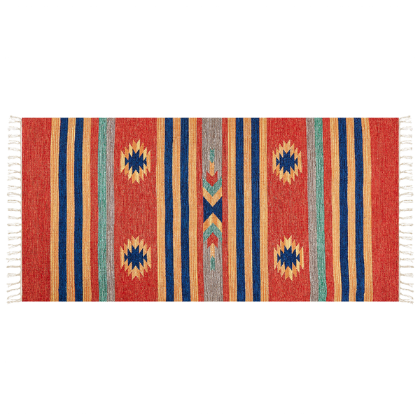 Teppich HATIS Bunt 80 x 150 cm Baumwolle Kelim