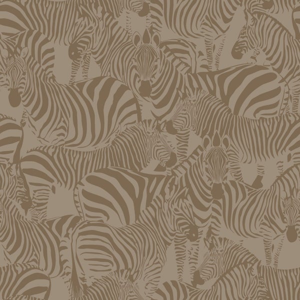 Origin Wallcoverings Tapete Zebras Beigebraun - 50 x 900 cm - 347911