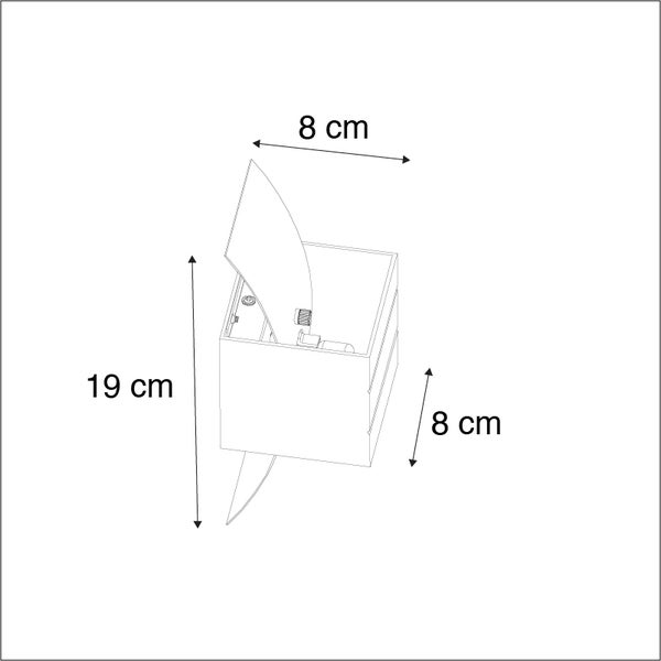 Moderne Wandleuchte weiß mit Lichteffekt - Amy