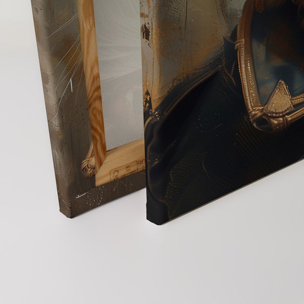 Detailansicht einer Leinwand mit Keilrahmen