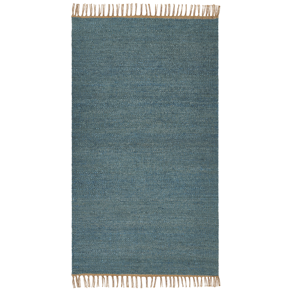 Teppich LUNIA Türkis 80 x 150 cm Jute