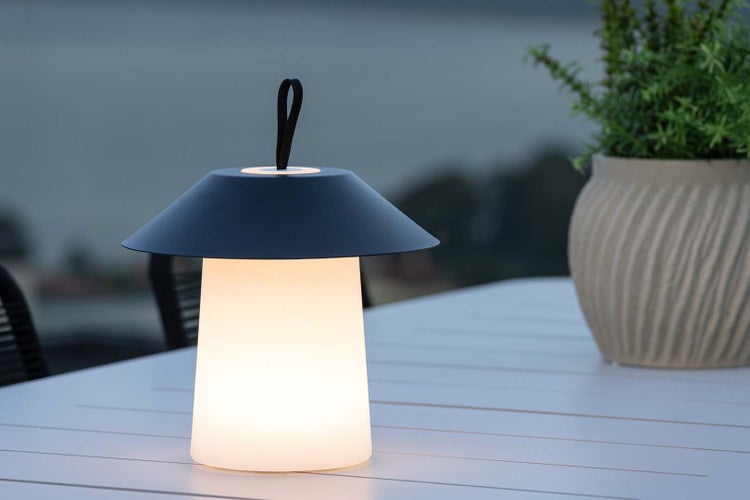 Rubu Tischleuchte LED für den Außenbereich schwarz. 24 X 24 X 26 cm