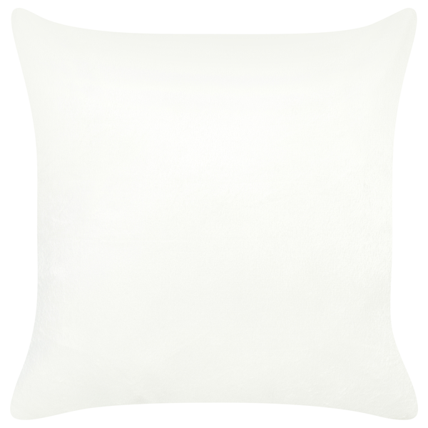 Dekokissen 2er Set KASRA Webpelz 45 x 45 cm Beige Abstraktes Muster