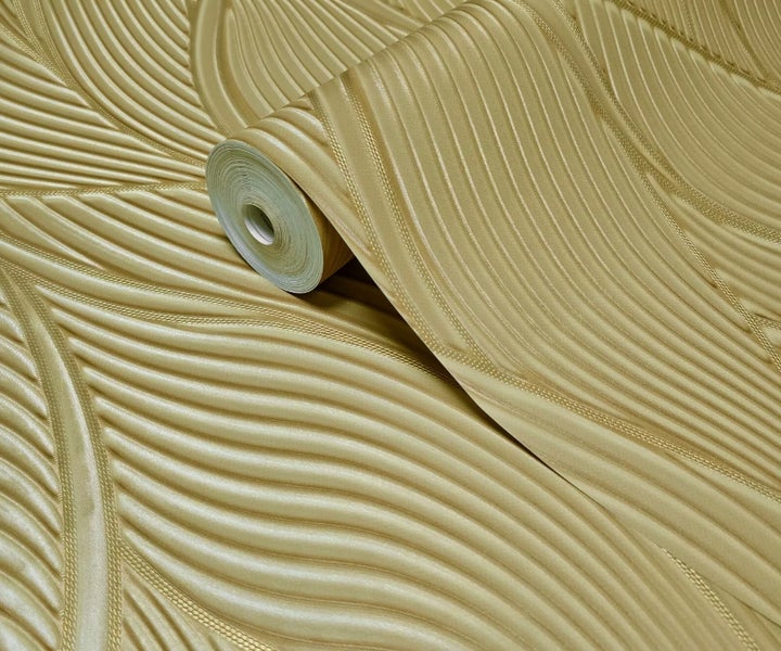 Zambaiti Tapete Blätter Gold - 70 cm x 10.05 m - 662144