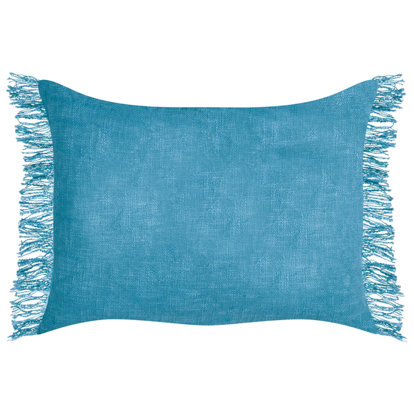 Dekokissen 2er Set MABA Baumwolle 50 x 35 cm Blau Ohne Muster