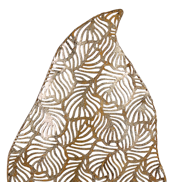 Dekorative Metallskulptur mit Blattmuster