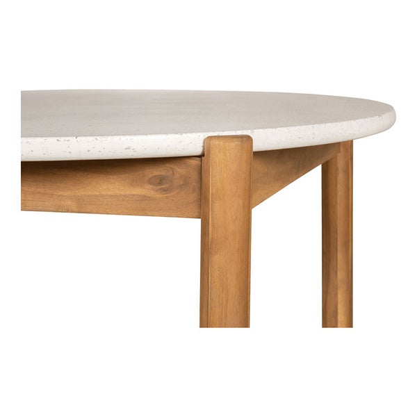 Terracina Gartentisch Ø120cm Natur, weiß. 120 X 120 X 76 cm