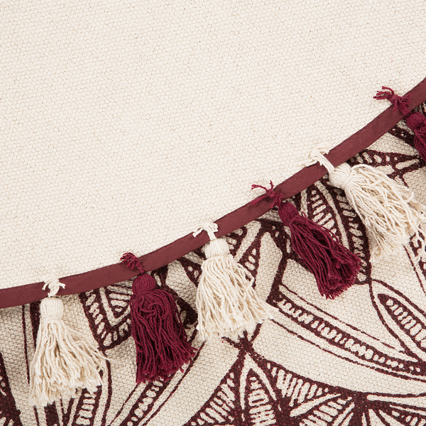 Teppich OLTU Rot ø 120 cm Baumwolle