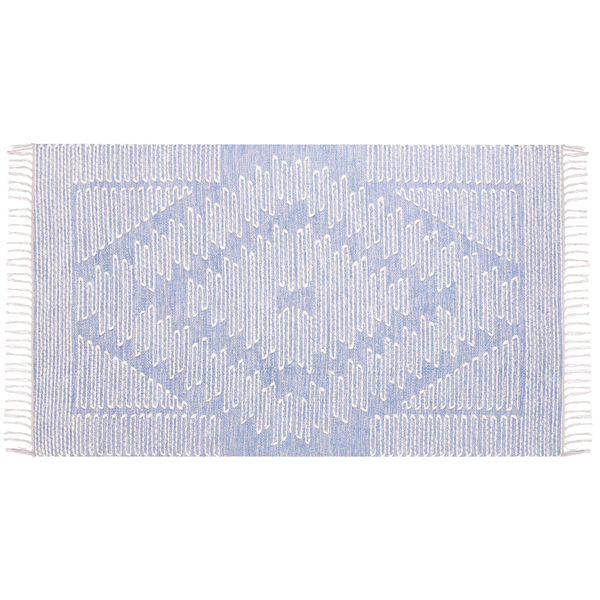 Teppich ANSAR Blau 80 x 150 cm Baumwolle