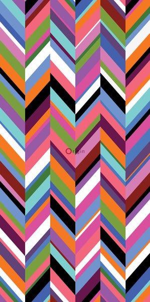 Origin Wallcoverings XXL-Vliestapete Zickzack-Motiv Mehrfarbig - 50 x 900 cm - 357205
