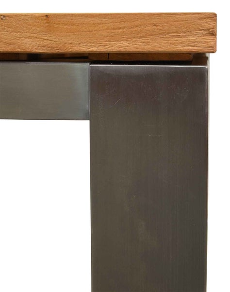 Gartentisch Teakholz Edelstahl 165 x 90 cm modern premium für Garten Terrasse