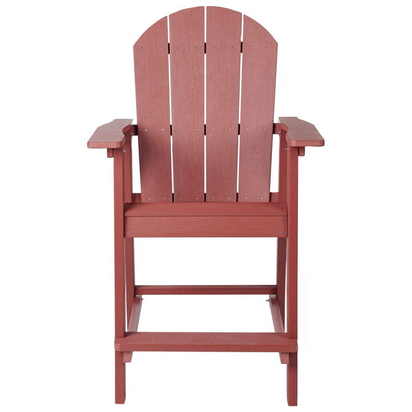 Garten-Barstuhl ADIRONDACK Kunststoff Rot
