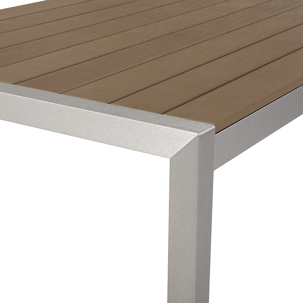 Gartentisch VERNIO 180 cm 90 cm Metall Braun