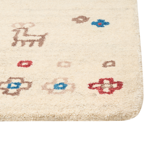Teppich SULUCA Beige 160 x 230 cm Wolle Gabbeh