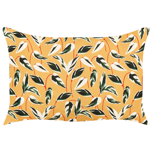 Gartenkissen 2er Set TAGGIA Pflanzenmuster 40 x 60 cm Gelb