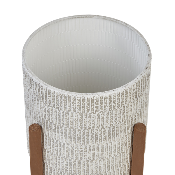 Blumentopf mit Beinen PINSAPO Metall 30 cm Grau