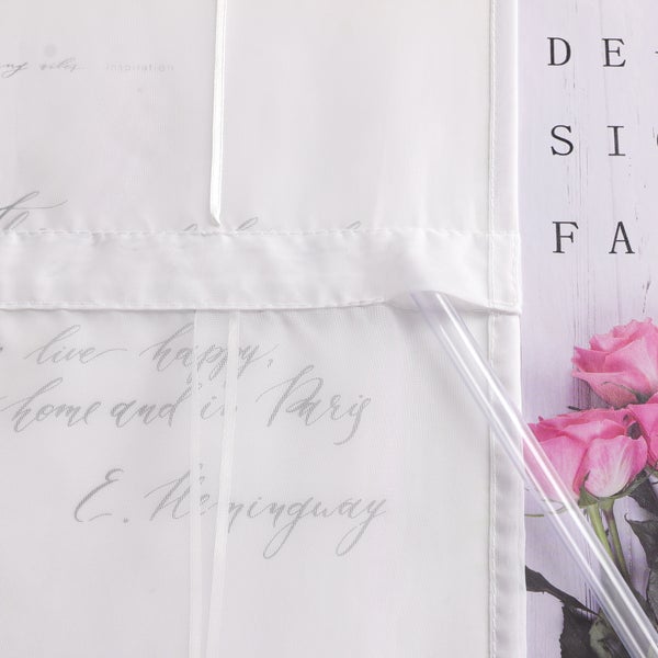 Dekoschals mit Schriftzug und Rosenmuster
