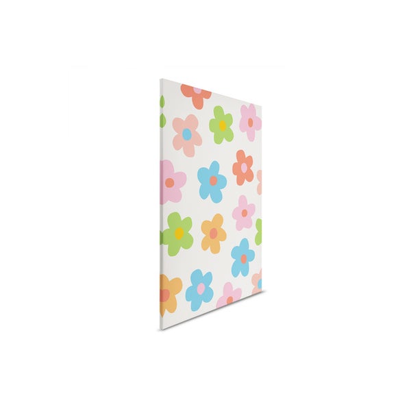Leinwandbild mit Blumenmuster