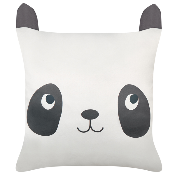 Kinderkissen Pandamotiv Baumwolle weiß / schwarz 45 x 45 cm 2er Set PANDAPAW
