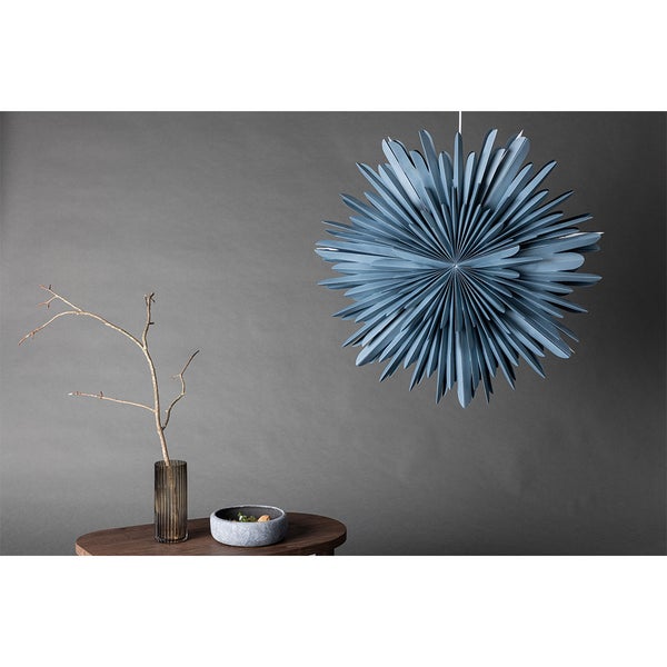 Sälen Weihnachtsstern mit Licht Papier Ø80 cm Pendelleuchte blau. 80 X 25 X 80 cm