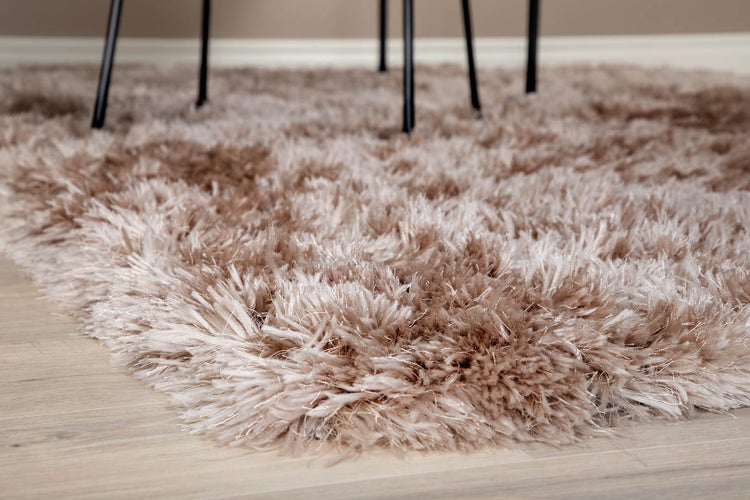 Grace Teppich 300x300 cm Polyester beige. 300 X 300 X 3 cm