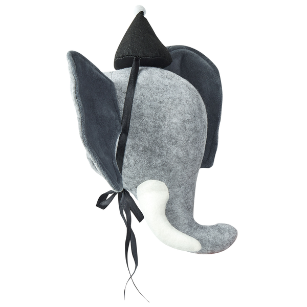 Wanddekoration für Kinder Elefant BADOU Baumwolle 36 cm Grau